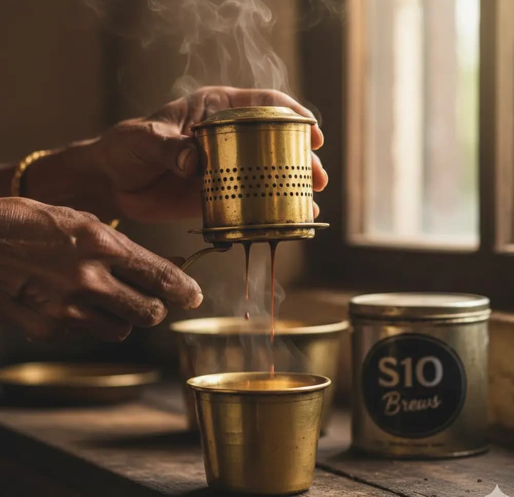 Preparing decoction with filter coffee